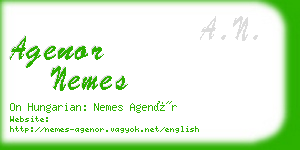agenor nemes business card